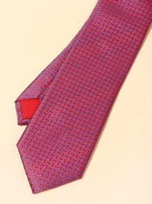 Men Embroidered Detail Tie - Multicolor - View 3