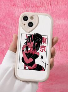 ROMWE Kawaii Figure Graphic Phone Case - Multicolor - View 2