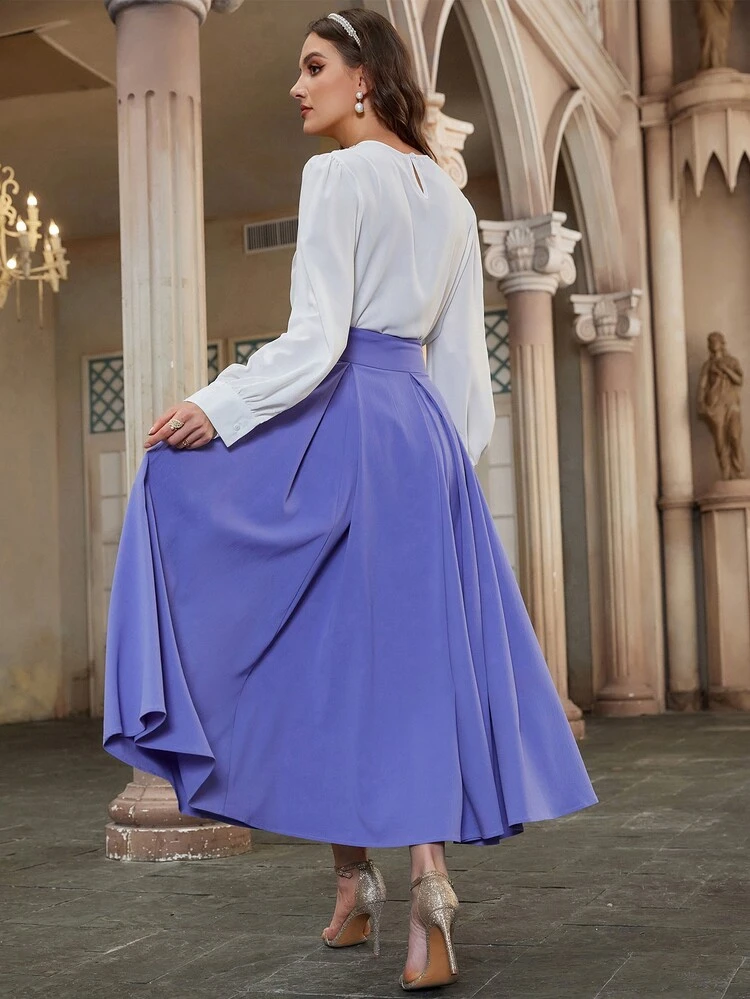 Fold Pleated Flare Skirt?