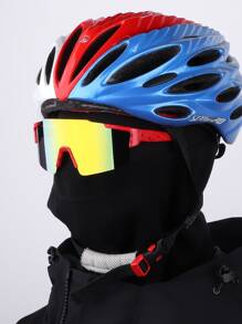 POLASUP 1pc Cycling Outdoor Riding One-Piece Goggles Sports Cycling Glasses, Gift Set Includes Anti-Lost Strap & Glasses Case. Colors: Black, White, Blue, Purple, Red, Pink. Unisex, All Seasons. Steampunk, Punk, Y2K Vintage Classic Fashion Style, Retro, Large Frame Square Travel, Driving, Fishing, Camping, Cycling, Hiking, Running Glasses With Decorative Eyewear - Red - View 3