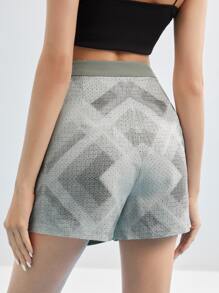 Provocation Geo Print Wrap Shorts - Multicolor - View 2