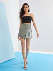 Provocation Geo Print Wrap Shorts - Multicolor - View 5