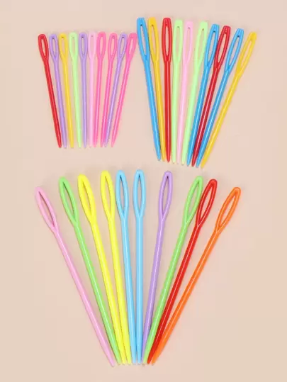 30 pièces Ensemble d'aiguilles à tricoter de couleur aléatoire