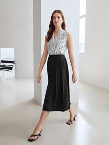 MOTF PREMIUM 100% SILK FLORAL TOP - White - View 7