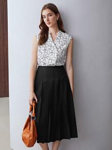 MOTF PREMIUM 100% SILK FLORAL TOP - White - View 10