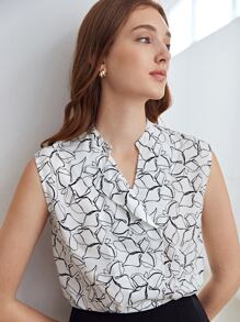MOTF PREMIUM 100% SILK FLORAL TOP - White - View 11