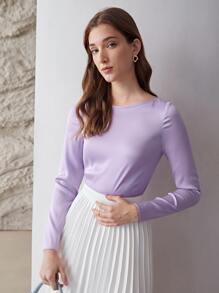 MOTF PREMIUM SILK STRAIGHT TOP - Lilac Purple - View 4