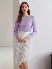 MOTF PREMIUM SILK STRAIGHT TOP - Lilac Purple - View 6