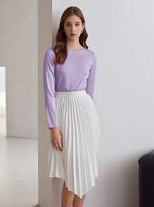 MOTF PREMIUM SILK STRAIGHT TOP - Lilac Purple - View 8