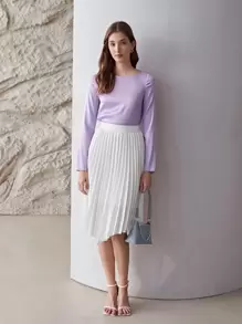 MOTF PREMIUM SILK STRAIGHT TOP - Lilac Purple - View 10