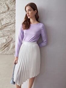 MOTF PREMIUM SILK STRAIGHT TOP - Lilac Purple - View 12