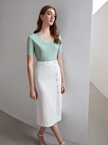 MOTF PREMIUM 100% SILK KNIT TOP - Mint Green - View 11