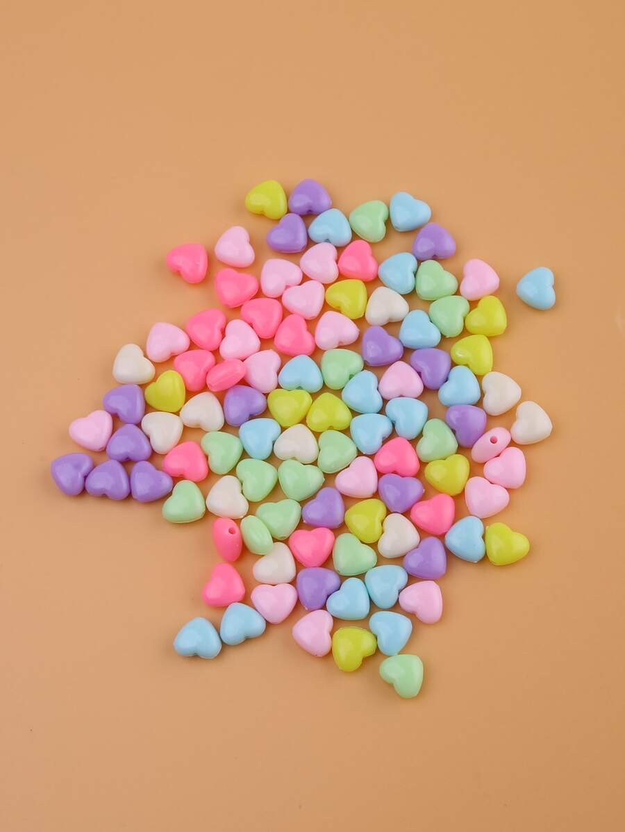 100入組隨機色愛心設計DIY首飾配件 - 彩色 - 查看 1