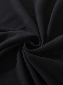 SHEIN LUNE Áo thun nữ Con số Loại bướm Giải trí - màu đen - Xem 4