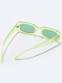 Square Frame Fashion Glasses Cute Sunglasses Beach Sun Glasses For Summer Beach Vacation,Outdoor,Travel - Green - View 3