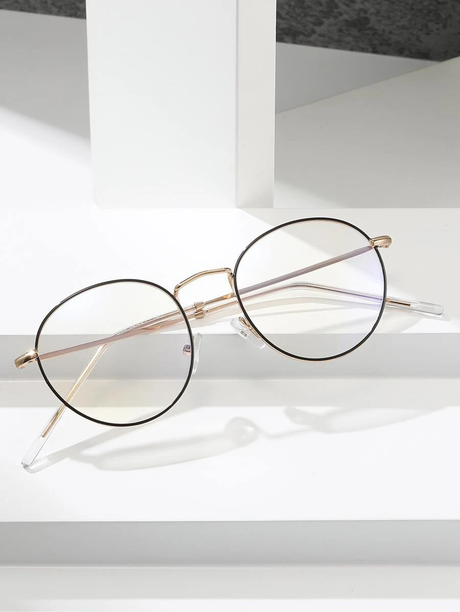 金属框架女士时尚设计眼镜 - 無色 - 查看 1