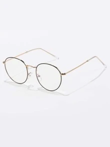 金属框架女士时尚设计眼镜 - 無色 - 查看 2