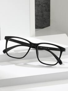 Unisex Plastic Square Fashion Computer/Reading/Gaming/TV/Phone Glasses, Fashionable Eyeglasses Frame - Clear - View 2