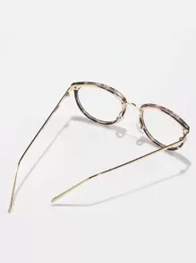 Round Plastic Eyeglasses Frame Unisex, -Light Computer/Gaming/TV/Mobile Glasses, Fashion Optical Glasses, Anti-Fatigue - Clear - View 5