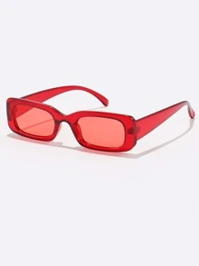 Square Frame Fashion Glasses Cute Sunglasses Beach Sun Glasses,School Halloween Beach Accessories For Women Sun Glasses Sunglasses Shades Basics And Suit For Sweater Jeans Sweatpants Hoodie Jackets Dress And Long Sleeve Shirt For Summer Beach Vacation,Outdoor,Travel - Red - View 2