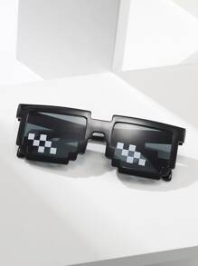 Acrylic Frame Tinted Lens Fashion Glasses For Summer Beach Vacation,Outdoor,Travel - Grey - View 1