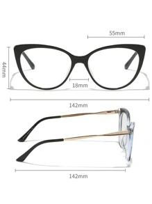 Cat Eye Eyeglasses Clear Glasses Accessories - Clear - View 4