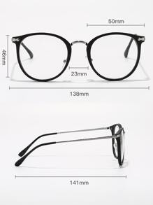 Kính thời trang tròn bằng nhựa Unisex dùng cho máy tính, đọc sách/chơi game/TV/điện thoại di động - màu đen - Xem 3