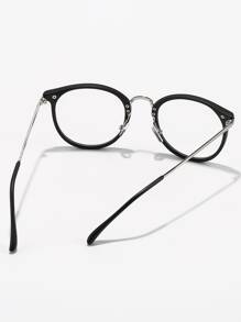 Kính thời trang tròn bằng nhựa Unisex dùng cho máy tính, đọc sách/chơi game/TV/điện thoại di động - màu đen - Xem 4