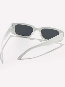 1pair Square Frame Fashion Glasses For Summer Beach Vacation,Outdoor,Travel - Grey - View 3