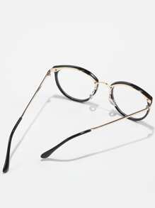 Round Metal Frame Computer/Gaming/TV/Phone Glasses, Reduce Eye Fatigue, Light Glasses, Fashion Eyeglasses, Non-Prescription Glasses Frame