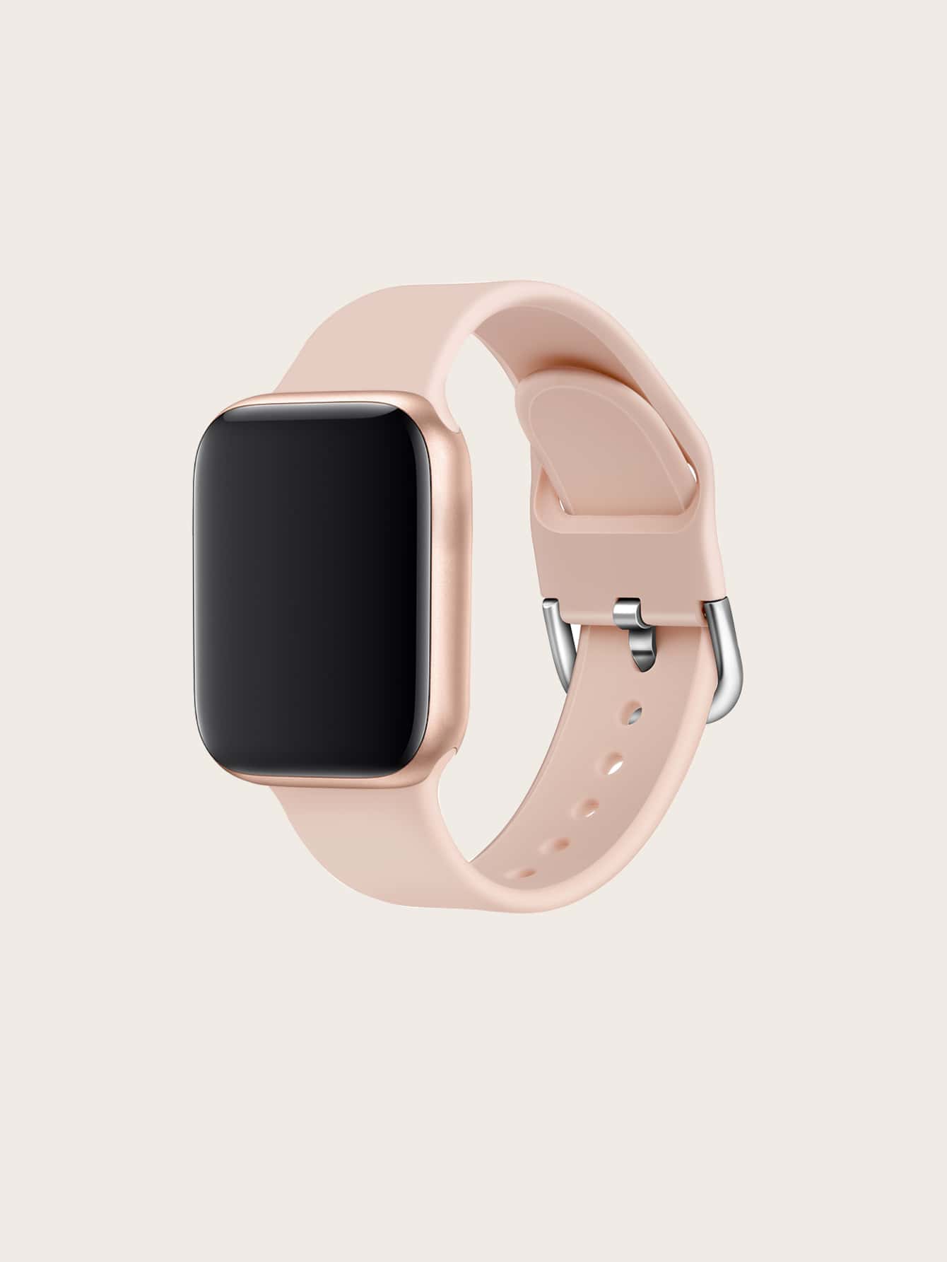 Dây đeo đồng hồ bằng silicon rắn tương thích với Apple Watch - Hồng - Xem 1