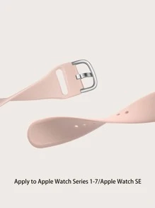 Dây đeo đồng hồ bằng silicon rắn tương thích với Apple Watch - Hồng - Xem 3