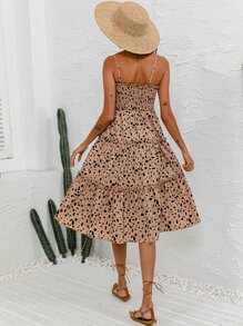 Breezaya Đầm Maxi In Họa Tiết Chó Đốm Có Viền Xếp Ly Cho Nữ Đi Nghỉ Biển - Nhiều màu - Xem 2