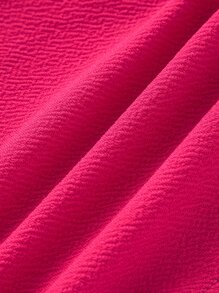SHEIN ICON Áo hai dây Plus Size Pha lê kim cương màu trơn Gợi cảm - Màu Hồng Tươi - Xem 4