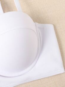 SHEIN Swim Bãi biển mùa hè Bộ bikini in hình nhiệt đới Push Up Bra & Hipster Bikini Bottom & kimono 3 mảnh Bikini - Nhiều màu - Xem 5