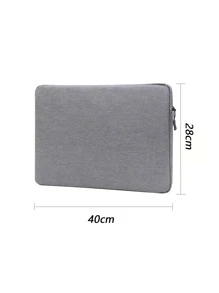 16 Inch Solid Laptop Bag - Grey - View 3