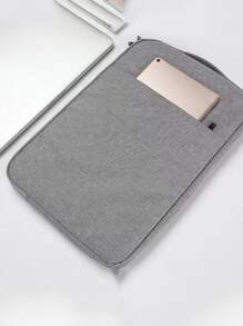 16 Inch Solid Laptop Bag - Grey - View 4