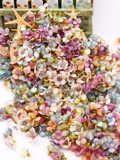 50/150/300 UNIDADES Flores artificiales MINI de colores surtidos Cabezas de margarita Sakura de seda Plantas falsas para decoración de habitación, decoración de otoño, decoración de centros de mesa, jarrones, decoración del hogar, Año Nuevo, decoración de jardín al aire libre, ramos de boda, decoración de sala de estar, cajas de dulces, guirnaldas, plantas falsas, productos del hogar