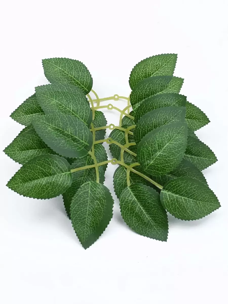 20/60/100pcs Artificial Plants Silk Roses Leaves Plastics Plants Bridal Bouquet Valentine's Day Fake Plants Wedding Decoration DIY Wreath Material, Bride Holding Wrist Flower Decoration Accessories, Wedding Car Decoration, Lintel Arch Decoration, Home, Dining Room, Bedroom, Vase Decoration, Birthday Party Decoration Materials New Year Gifts