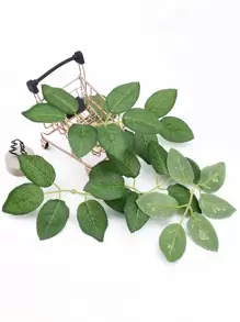 20/60/100pcs Artificial Plants Silk Roses Leaves Plastics Plants Bridal Bouquet Valentine's Day Fake Plants Wedding Decoration DIY Wreath Material, Bride Holding Wrist Flower Decoration Accessories, Wedding Car Decoration, Lintel Arch Decoration, Home, Dining Room, Bedroom, Vase Decoration, Birthday Party Decoration Materials New Year Gifts