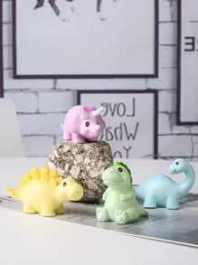 4 piezas Regalos óptimos de artesanía de decoración con diseño de dinosaurio - Ver 1