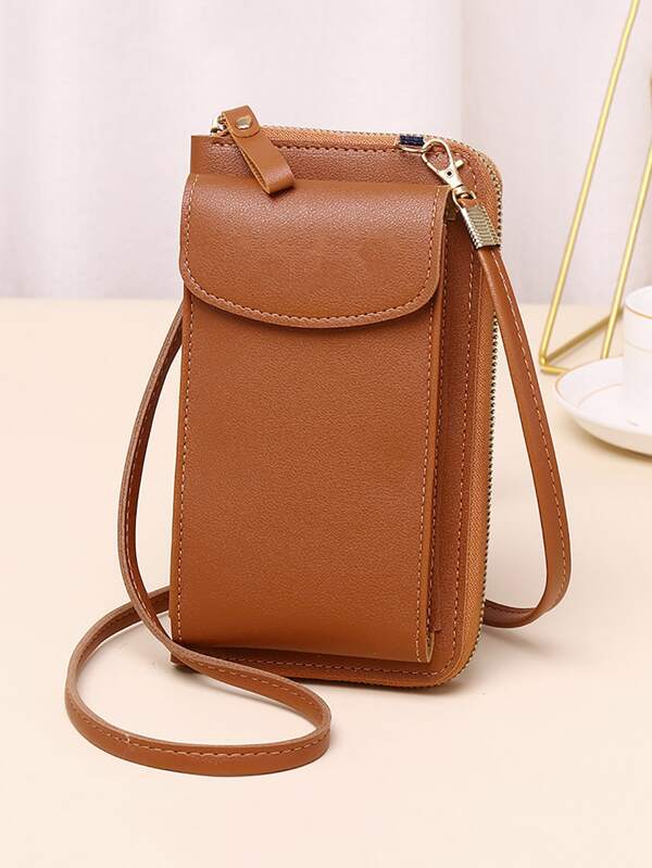 Minimalist Flap Phone Wallet Purse Shoulder Bag Phone Case Crossbody Bag Phone Bag Clutch