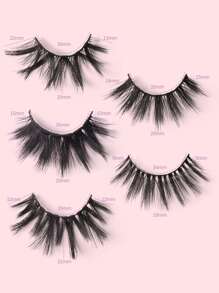 MAANGE 20 Pairs Of Natural Full Mixed Style False Eyelashes,Thick Curling Fluffy Eyelashes For Party Use Manga Eyelashes,Travel Essentials - Black - View 2