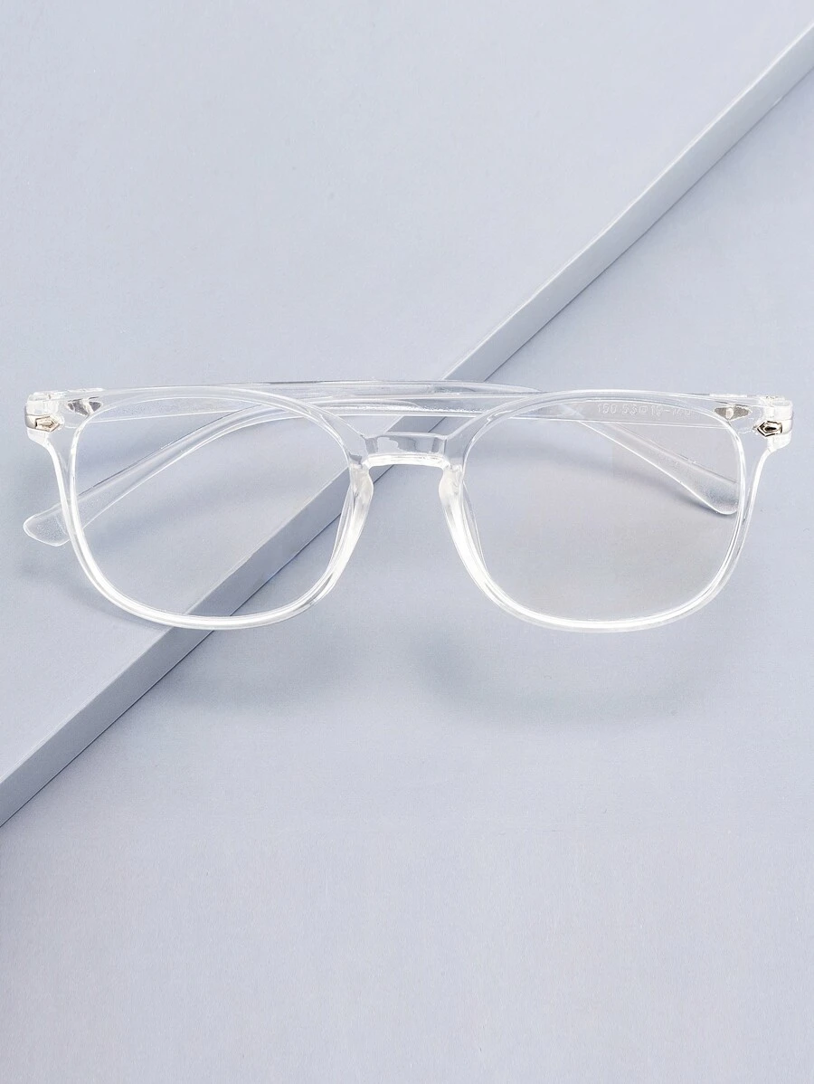 1Pair Acrylic Frame Glasses For Daily Life Clear Glasses Accessories For Women - Clear - View 1