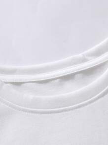 Manfinity Men Leaf & Japanese Letter Graphic Tee - White - View 5