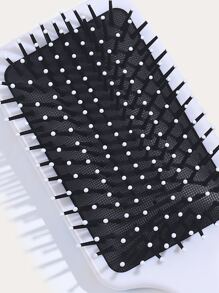 1 件大方形奶牛图案发刷塑料顺发器，轻松梳理缠结，塑料顺发器，吹干和拉直，发垫刷，适用于浓密/卷曲/稀疏/长/短发，干湿两用，适合所有发质，男士女孩男孩礼物梳子、发刷、梳子、美发工具、美发产品和配件，适用于理发沙龙美容返校、旅行度假必需品、发饰发刷、顺发刷、美发产品、美发工具、美发用品、护发、卷发刷、理发师、美发设备、发型、美发