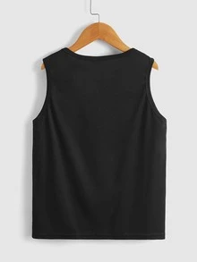 SHEIN لباس علوي تانك بطباعة عبارة واستوائية اولاد