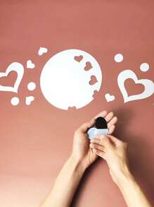 21pcs Heart Shaped Mirror Wall Sticker Best Gifts - Silver - View 2