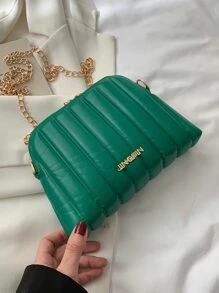 Túi Crossbody Nữ Lá thư Chuỗi Đúng mốt - Màu xanh lá cây đậm - Xem 2