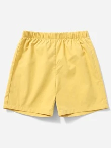 SHEIN Leap Crew Bộ 2 áo thun in hình cây dừa đơn giản thoải mái cho bé trai và quần short - Nhiều màu - Xem 3